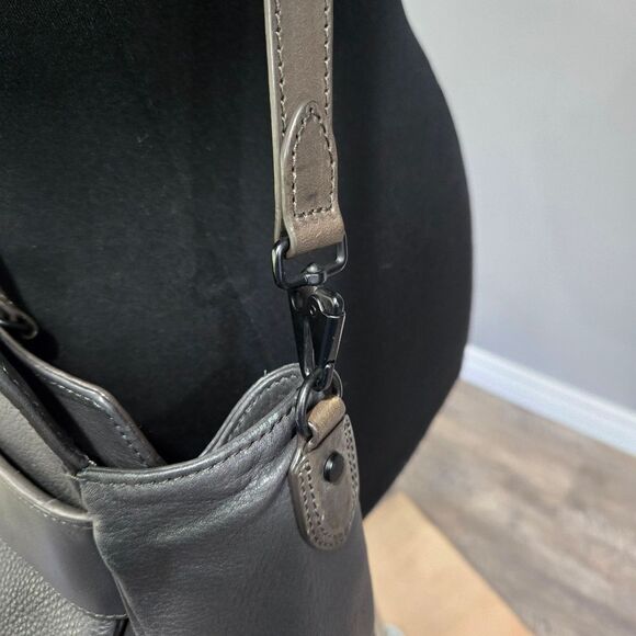 🐢 Rag & Bone Pilot Bag Large Dark Grey Excellent Condition - Picture 12 of 17